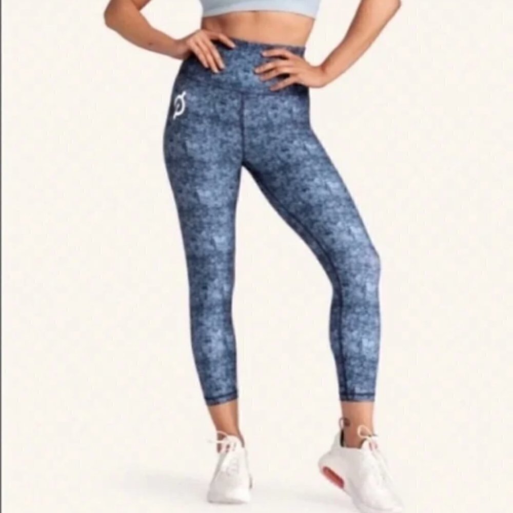 NEW Peloton Cadence Capri Leggings Blue High Rise